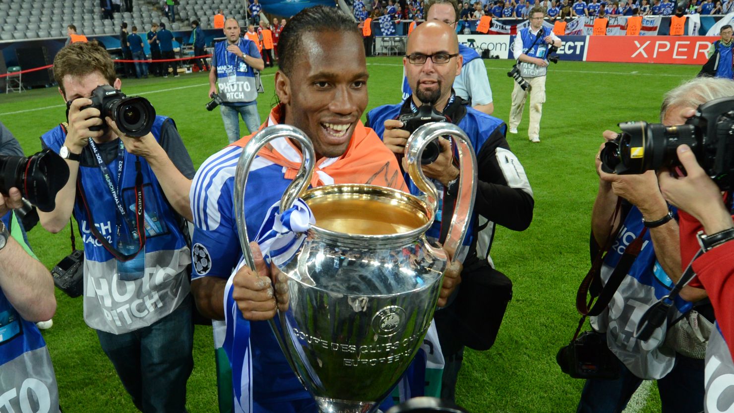 Didier Drogba's last kick in a Chelsea shirt delivered them the European Champions League