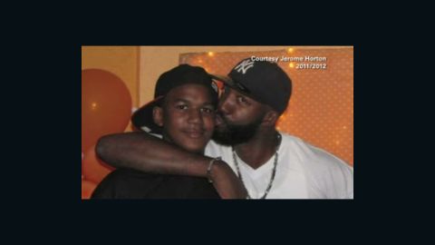 Family photo of Trayvon Martin and his father