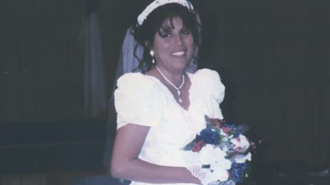Florinda Gotcher poses for a photo on her wedding day.