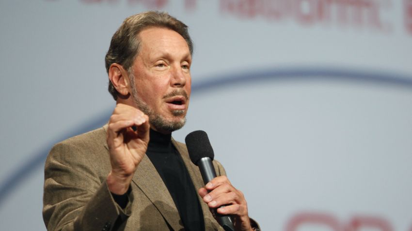 Oracle CEO Larry Ellison introduces Oracle's cloud computing during the Oracle OpenWorld 2011 at the Moscone Center in San Francisco, October 5, 2011. AFP PHOTO / Kimihiro HOSHINO (Photo credit should read KIMIHIRO HOSHINO/AFP/Getty Images) 