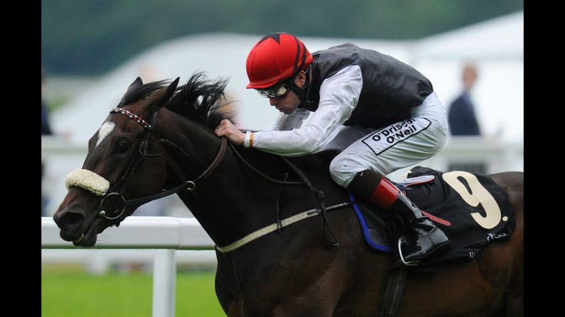 Pat Smullen riding Princess Highway wins The Ribblesdale Stakes during Ladies Day at Royal Ascot at Ascot racecourse.