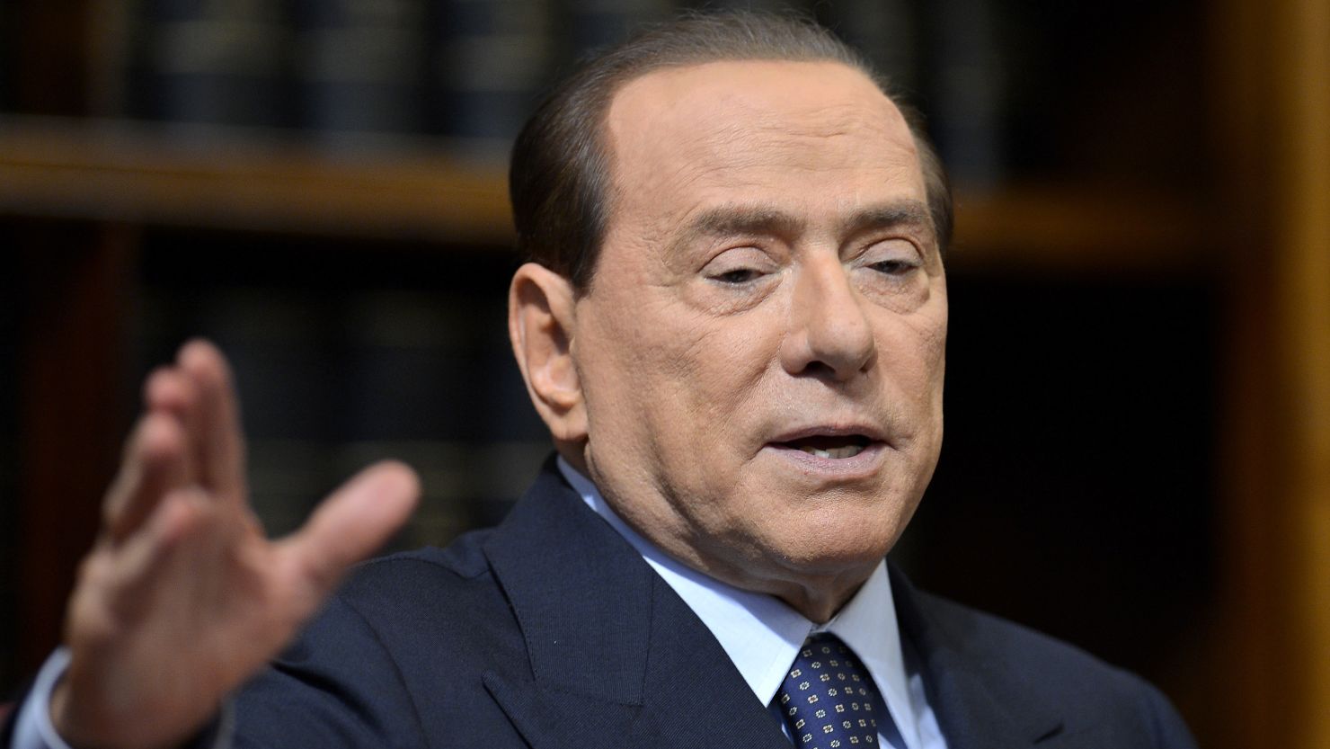 (File photo) Former Italian Prime Minister Silvio Berlusconi speaks during a press conference on May 25, 2012 in Rome.