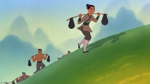 Mulan bent traditional gender roles when she took her father's place in the Chinese army in 1998's "Mulan." 