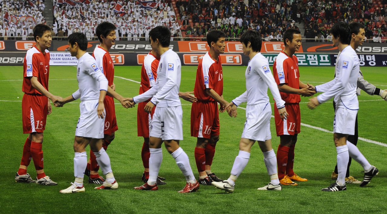 South Korea's clash with the North in 2010 was held in Shanghai after a dispute over the playing of each nation's respective anthem. When the South won the return game 1-0 in Seoul, the North accused their opponents of deliberately giving their players food poisoning.