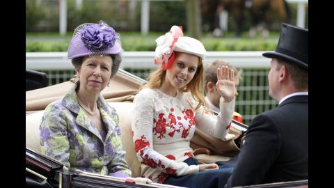 Princess Anne and Princess Beatrice attends Ladies Day.