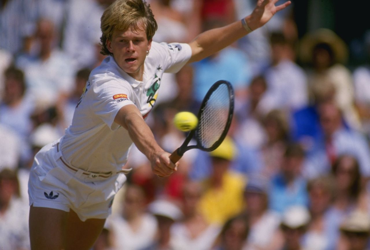Sweden's Stefan Edberg could not match the serve of his rival Becker, but his sublime volleying ability helped him to several notable wins over the German. He sometimes employed slower serves to afford himself more time to get to the net.