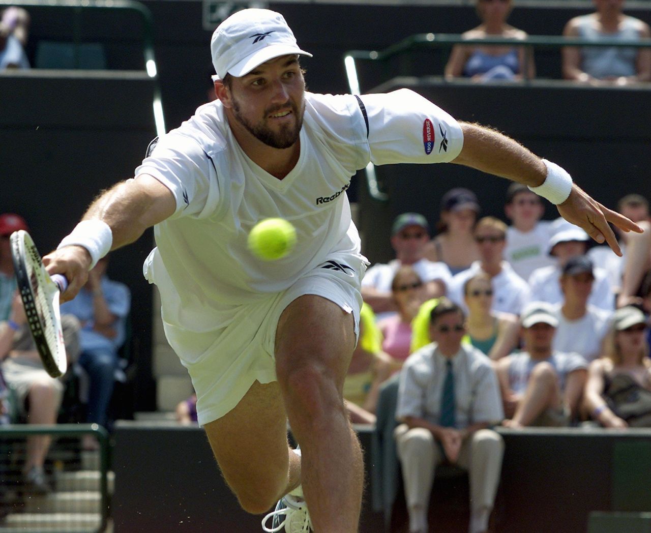 One of the most naturally gifted serve and volley players, Pat Rafter combined pinpoint placement with silky work at the net. The Australian twice fell short in the Wimbledon final but won two U.S. Opens in the late 1990s.