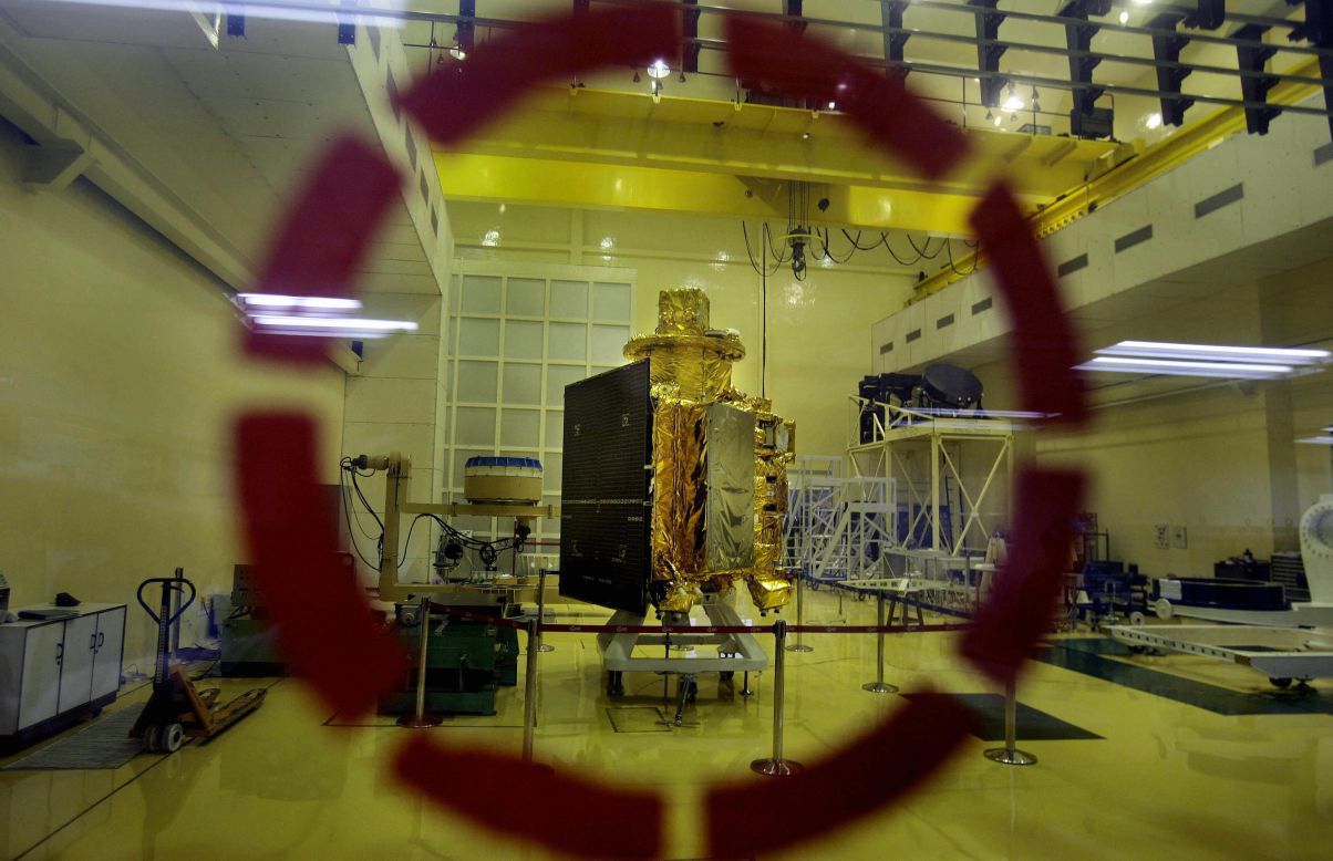 India's first unmanned lunar probe, Chandrayaan-1, is shown in September 2008. It was launched in October of the same year from the space center in Sriharikota, Andhra Pradesh, India. In 2009, the Indian Space Research Organization said the moon mineralogy mapper instrument on the satellite discovered the presence of water molecules on the lunar surface. Radio contact with Chandrayaan-1 was lost in August 2009.