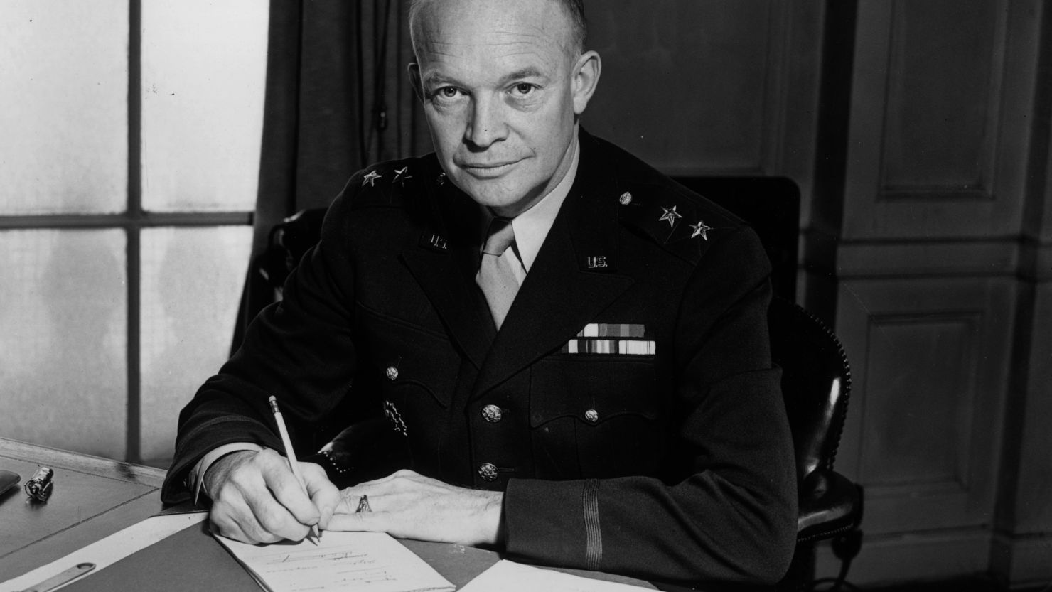 Gen. Dwight Eisenhower in 1942, as commander of the American forces in the European Theater.