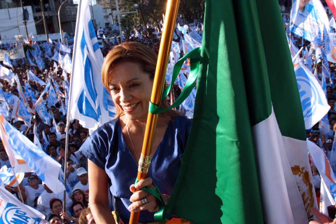 Josefina Vazquez Mota of the ruling National Action Party has appeared to distance herself from the incumbent's policies.