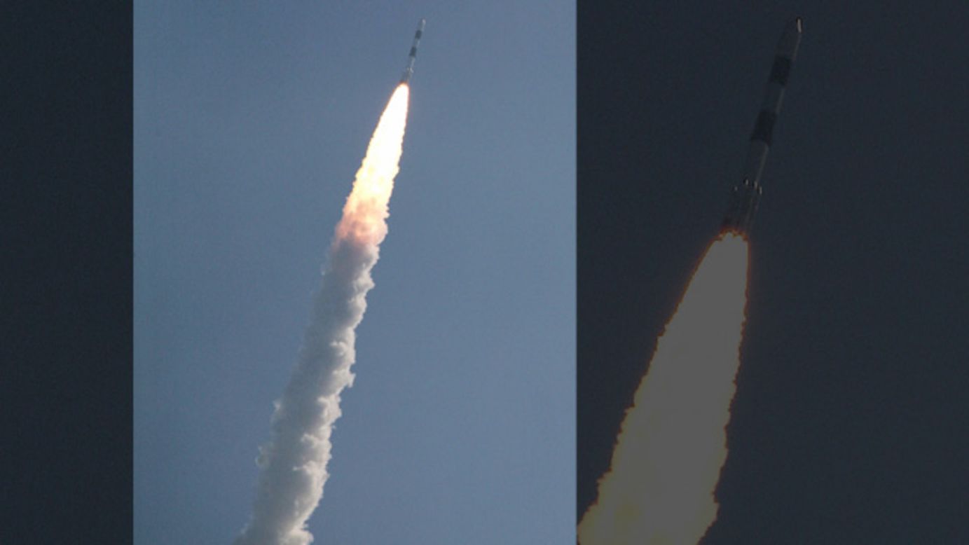 Pictured is the launch of the PSLV-C7, the 10th flight of the launch system in 2007. It was carrying India's remote sensing satellite CARTOSAT-2, Indonesia's Earth observation satellite LAPAN-TUBSAT and Argentina's PEHUENSAT-1.