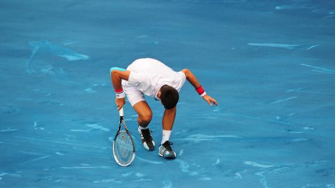 Novak Djokovic was all at sea on the blue clay during the Madrid Masters in May  