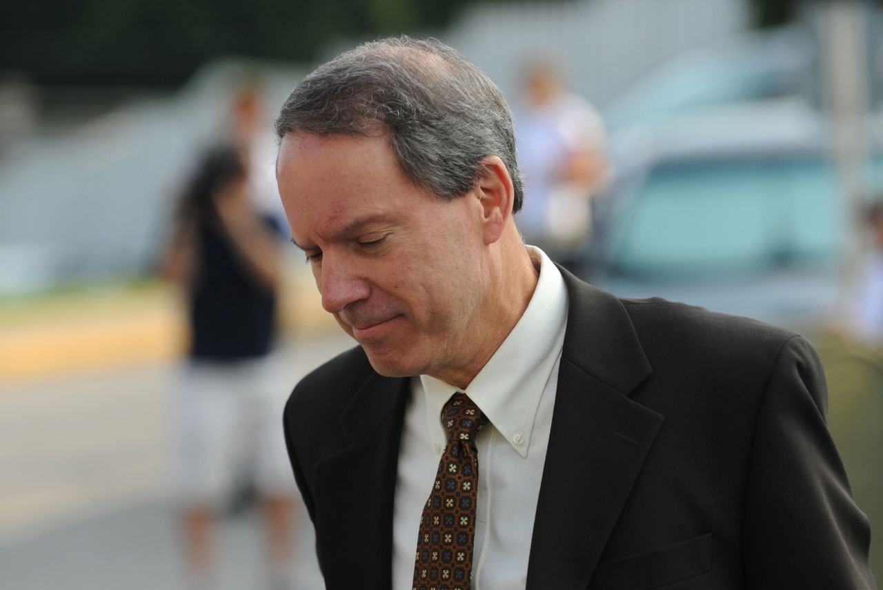 Sandusky's attorney Joe Amendola arrives at the courthouse Friday. After the conviction, Amendola announced plans to appeal despite the mountain of convictions against his client.