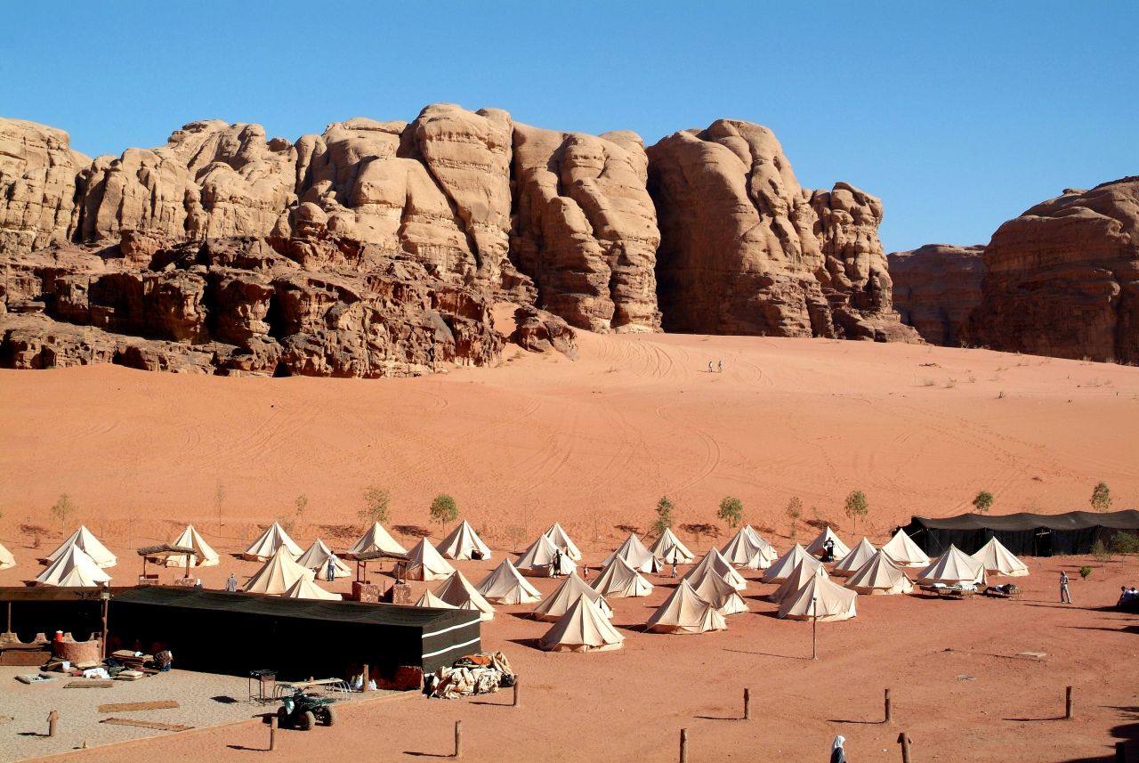 Travelers can stay at desert camps -- don't expect any hotels.