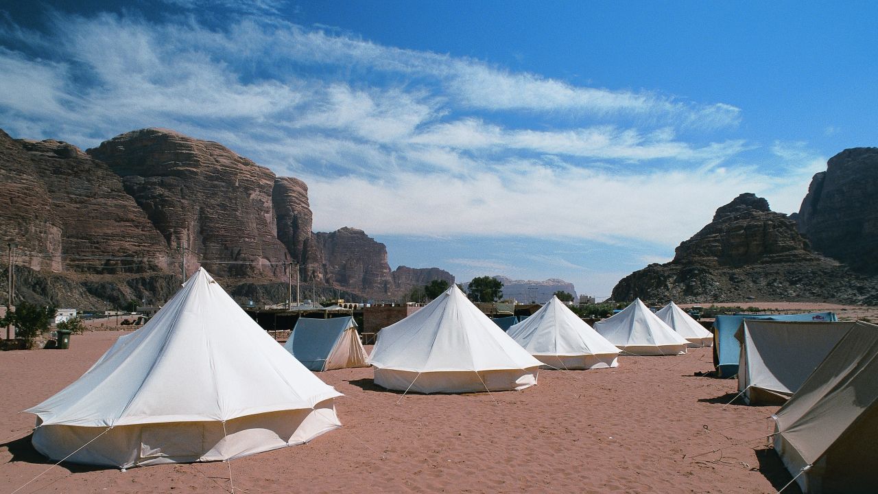 Tents in the Wadi Rum.