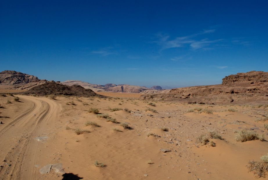 The emptiness of the Wadi Rum.