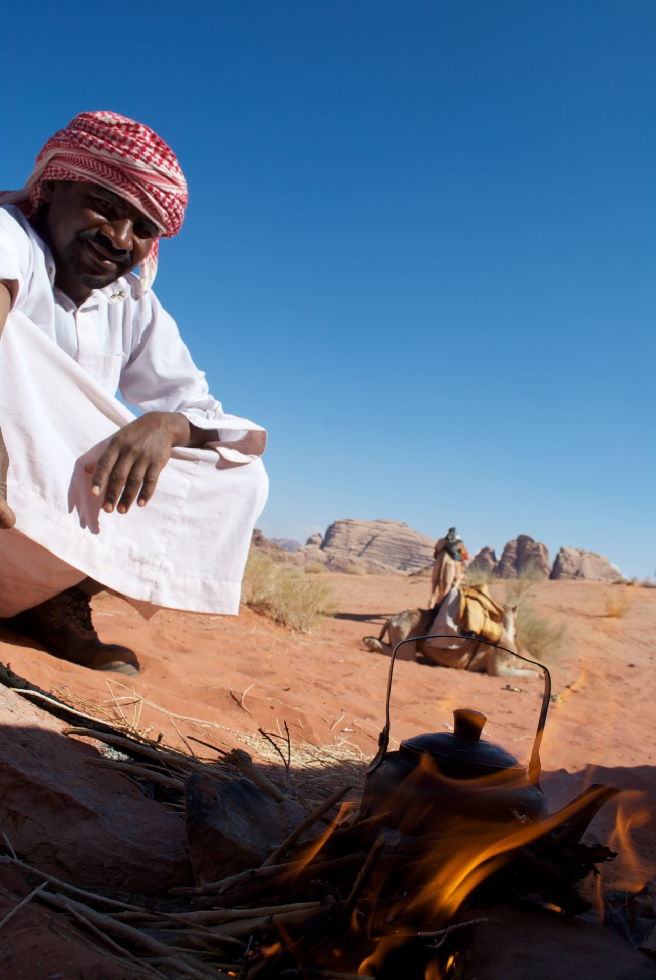 Most camps offer tent or under-the-stars accommodation, and meals cooked in the Bedouin style.