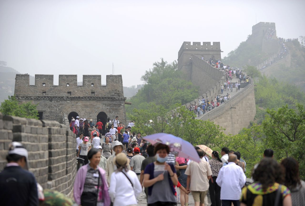 Tourism is big business in China. The Great Wall is the world's most visited UNESCO site, with 16 million domestic visitors and 8.2 million international visitors, according to the Global Heritage Fund.