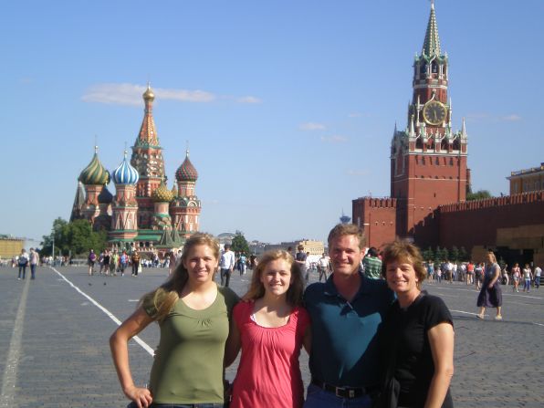 St. Basil's Cathedral, left, is a Disberger favorite. The Kremlin is on the right.