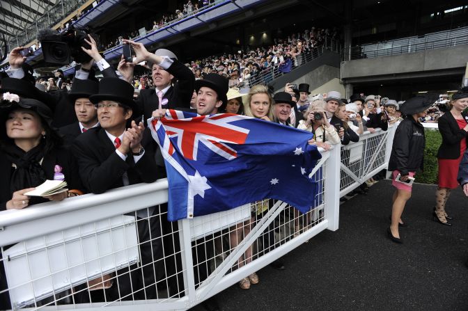 Australian fans flocked to the British meeting to back Black Caviar in her first race on foreign soil.