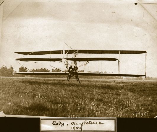 Farnborough in Hampshire, England has a long association with air travel. This image circa 1909 shows aviation pioneer Samuel Cody's British Army Aeroplane No 1 flying at Farnborough. Cody later died in an air accident. (Photo by Hulton Archive/Getty Images)