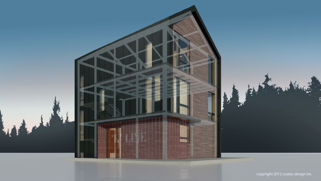 Eco-Pak combines the skills of a British aircraft structural engineer and a U.S. architect in an effort to create a new type of sustainable house made from shipping containers. It differs from conventional container houses, say its creators, by not only being a structure but also a vehicle for all the building's components.  