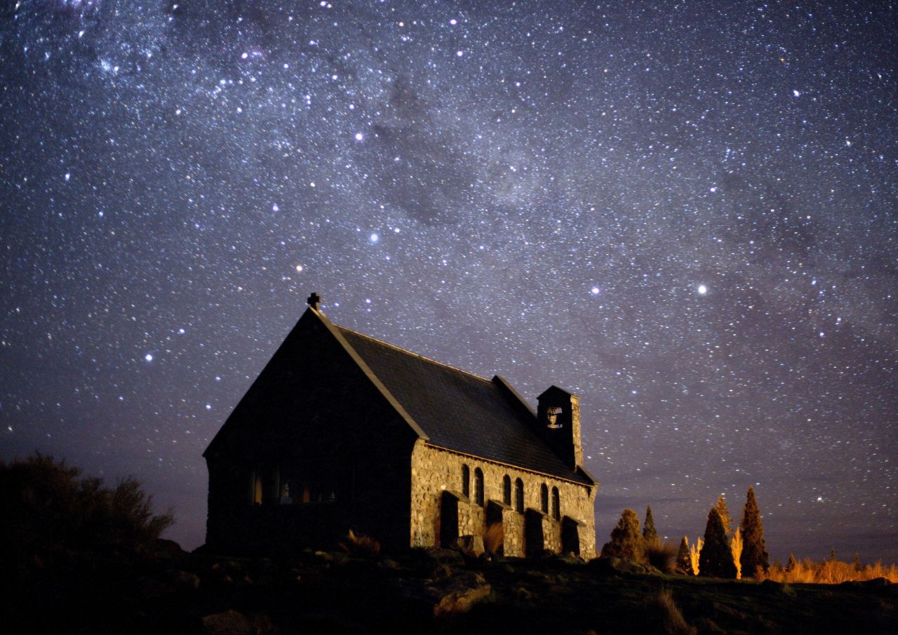Orion, Pegasus and about a million of their friends are visible in Mackenzie Basin in New Zealand.