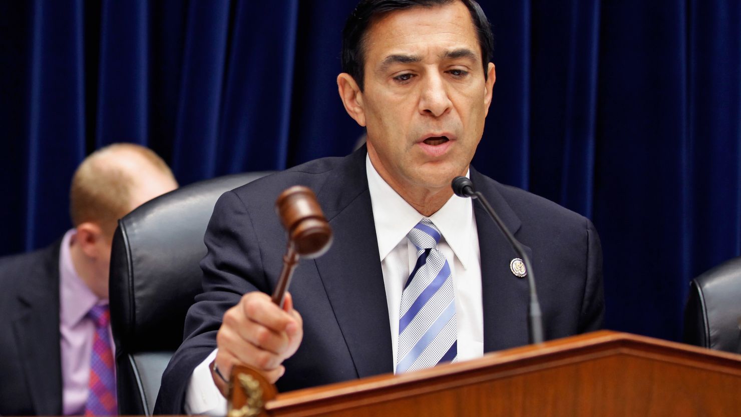 Rep. Darrell Issa, Chairman of the House Oversight Committee, holds a hearing in Washington on June 20, 2012.
