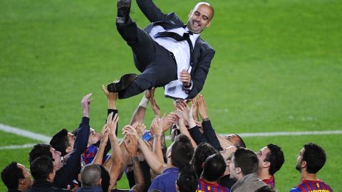 Guardiola won 14 trophies from a possible 19 in his four years as Barcelona coach