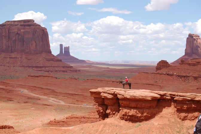 Monument Valley's scenic drive takes in Mitten Buttes, Merrick Buttes and other iconic formations. Navajo guides (compulsory if you want to get off the road) can take you into some of the park's 92,000 acres.