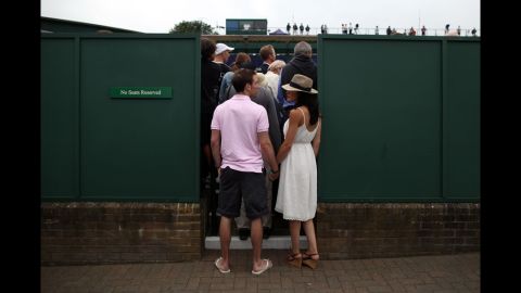 A general view of atmosphere on day two of the Wimbledon Lawn Tennis Championships at the All England Lawn Tennis and Croquet Club on June 26.
