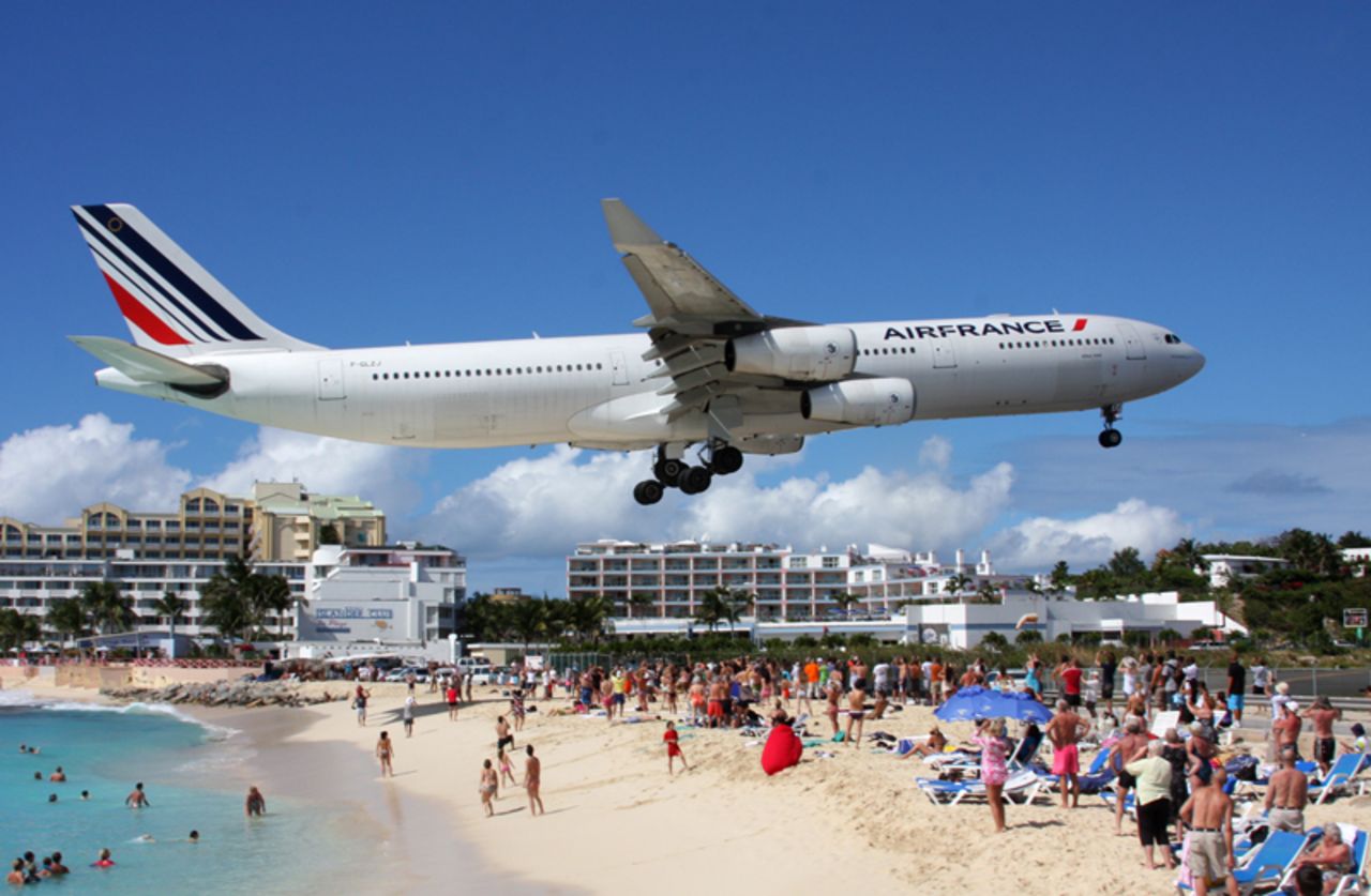 Plane spotting aviation enthusiasts trot the globe capturing stunning photos of aircraft like this one from the Caribbean island of St. Maarten. Maho Beach is world famous for its low flying aircraft. "If you like airplanes, Maho is like the cherry on top" of a beautiful beach vacation, says Justin Schlechter, a 747 pilot who's visited Maho several times.