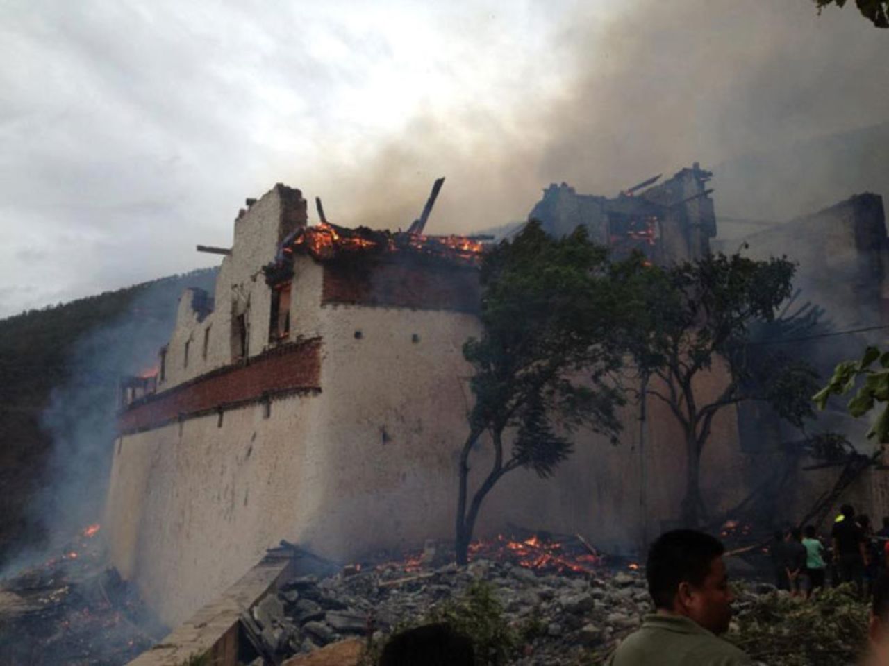 An investigation into the cause of the fire is under way, but a short circuit is believed to have started it.
