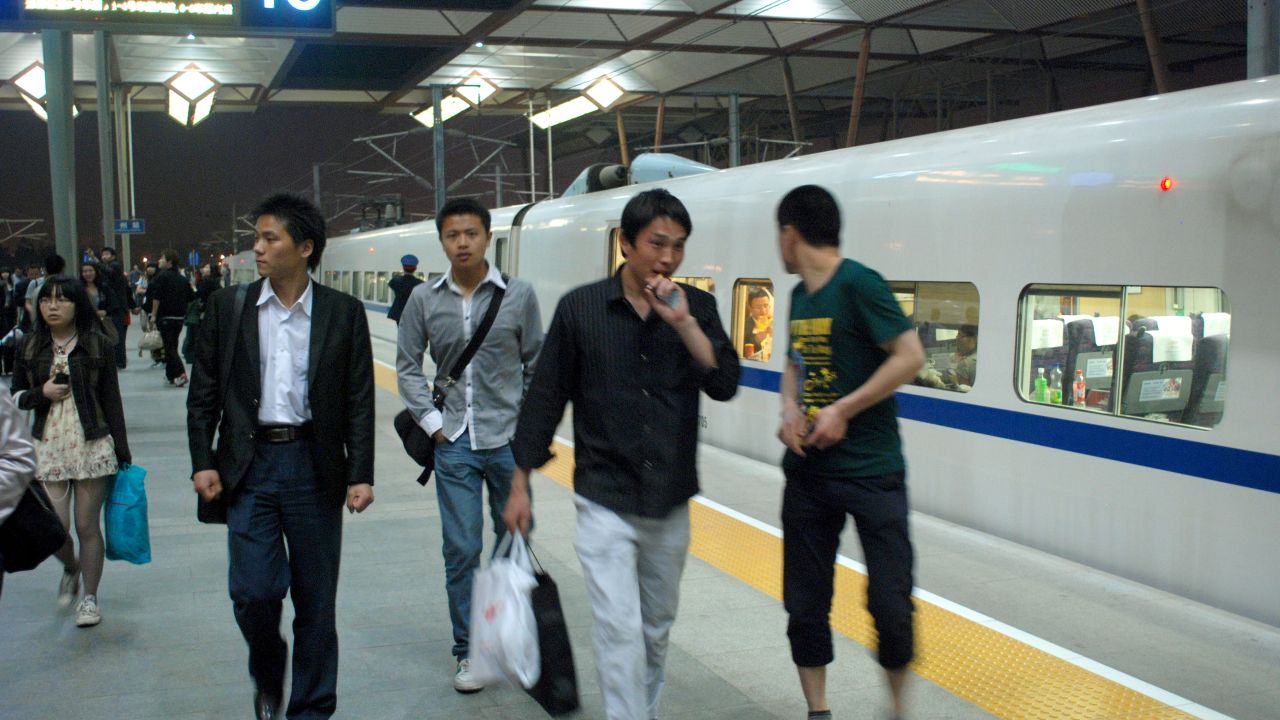 A Shanghai metro official has said that women should dress more modestly when on metro platforms such as this one.
