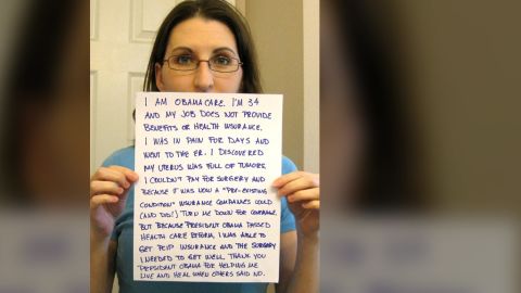 M. Turner snapped this self-portrait that went viral in the debate over President Obama's Affordable Health Care Act.