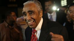 NEW YORK, NY - JUNE 26:  Congressman Charles Rangel arrives to supporters at his campaign headquarters after polls have closed in his race for the Democratic primary challenge in New York's 15th congressional district on June 26, 2012 in New York City. After a more than four-decades-long congressional career, Rangel fought for the Democratic nomination in a newly re-drawn congressional district that is no longer dominated by African Americans. The 82-year-old Rangel was locked in a race Tuesday for the nomination in his Harlem-area district with New York state Sen. Adriano Espaillat. Espaillat, a 57-year-old Dominican-American, has shown growing popularity in a district that now has more Latino-Americans than African-Americans.  (Photo by Spencer Platt/Getty Images)