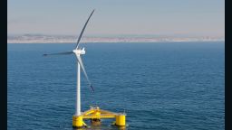 A floating wind turbine has been inaugurated off the coast of Agucadoura, Portugal.