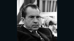 President Richard Nixon in the Oval office February 19, 1970 in Washington, D.C. 