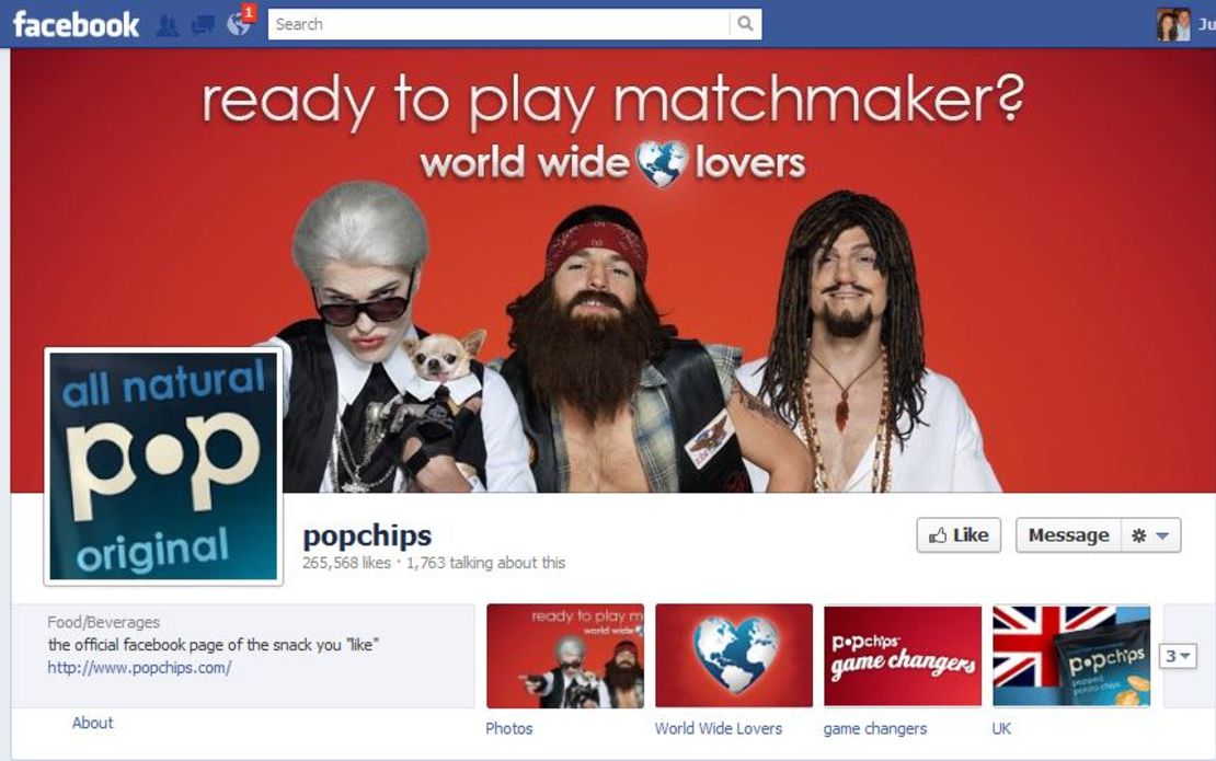 Popchips' Facebook page had featured the video campaign with Ashton Kutcher but not "Raj."