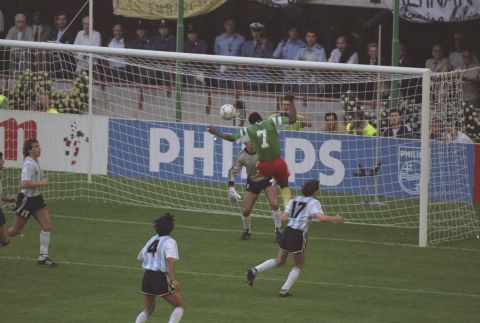 Argentina, captained by the legendary Diego Maradona, entered the 1990 World Cup as champions but the South Americans suffered a shock 1-0 defeat by Cameroon in the tournament's opening match. Francois Oman-Biyik headed the Africans' winner.