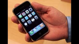 The first generation Applwe iPhone released on June 29, 2007, had people lining up for days before and after its release.  It was a huge advancement in the world of smartphones incorporating a touchscreen, apps, , telephone, e-mail, and a host of other features.