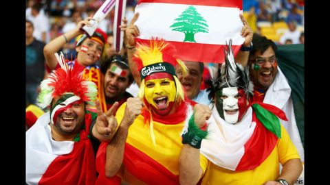 Fans enjoy the atmosphere ahead of the Euro 2012 final between Spain and Italy.