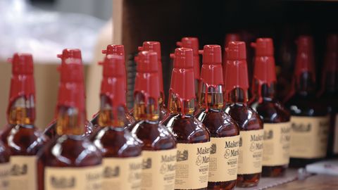 The bottling line at Maker's Mark Distillery in Loretto, Kentucky.