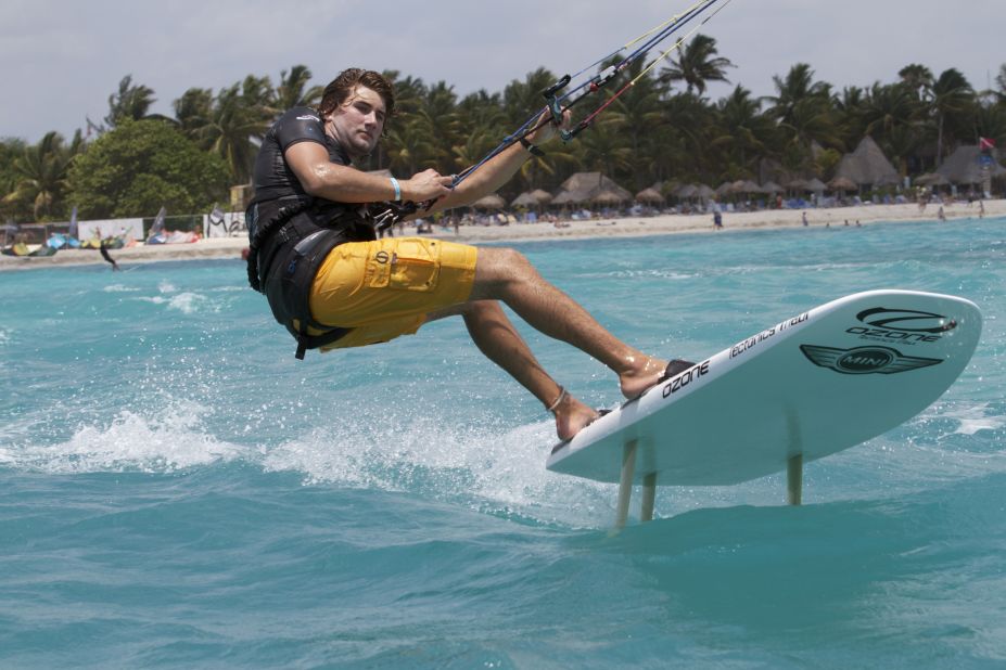 The current world number one kiteboarding course racer, Johnny Heineken, said he was "super excited" about the prospect of competing in the Olympics. The 23-year-old American grew up sailing and windsurfing in San Francisco Bay and says he has never been injured when kiteboarding.