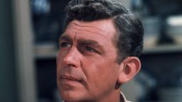 Headshot of American actor Andy Griffith in his uniform as sheriff Andy Taylor on, 'The Andy Griffith Show,' late 1960s.