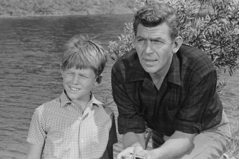 Future director Ron Howard played son Opie to Griffith's Andy Taylor on the TV show.