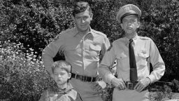 Andy Griffith, Don Knotts and Ron Howard on the set of the Andy Griffith Show