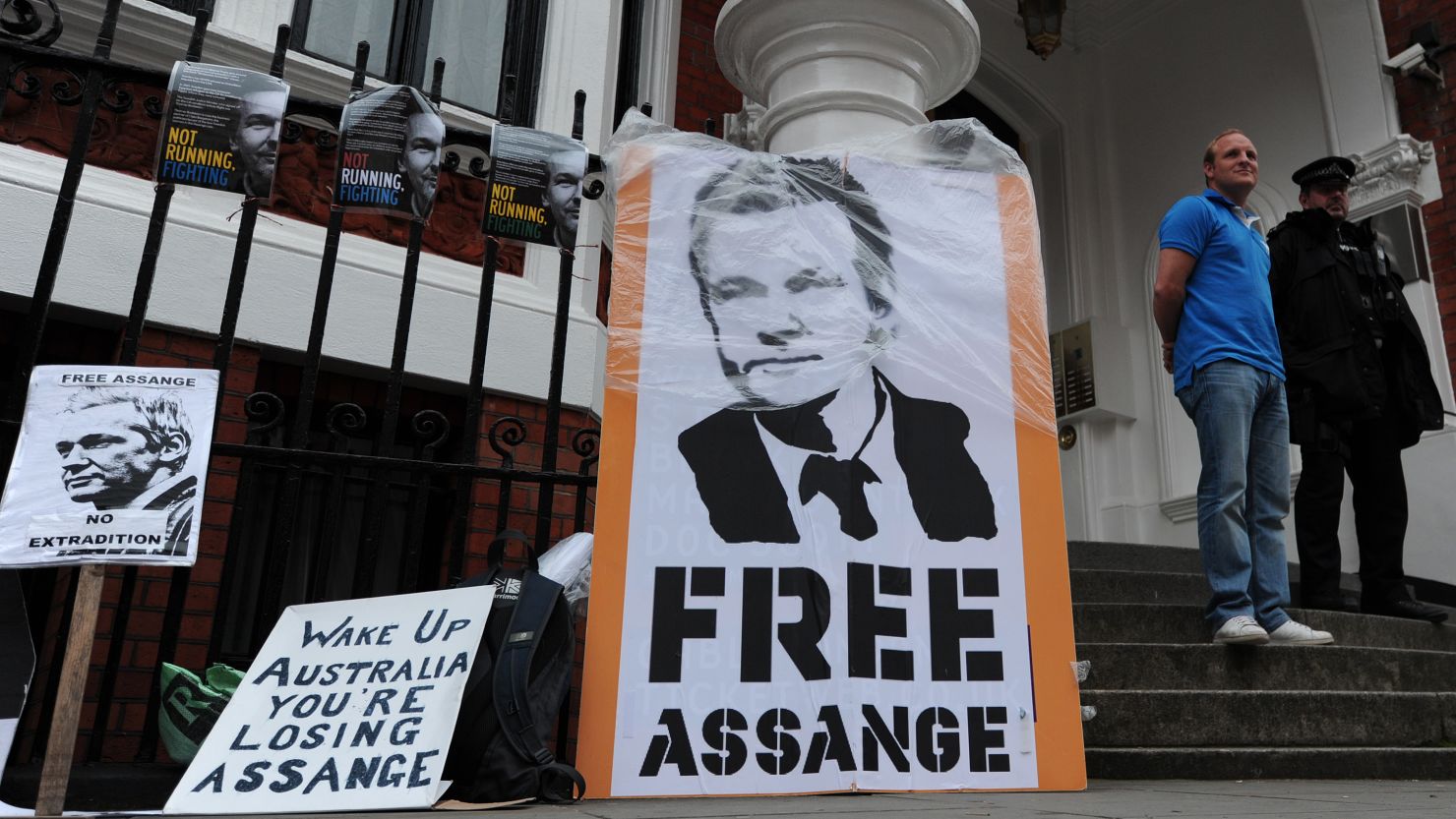 WikiLeaks founder Julian Assange has been holed up in the Ecuadorian Embassy in London since last month.