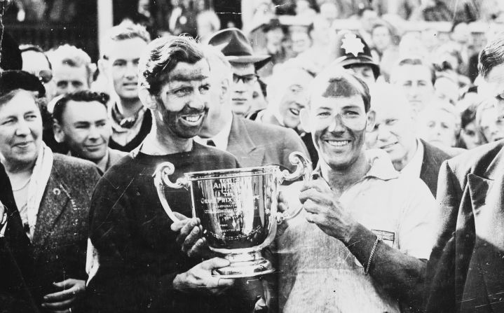 Moss' two British Grand Prix successes both came at Aintree near Liverpool. His 1957 win was in tandem with teammate Tony Brooks.