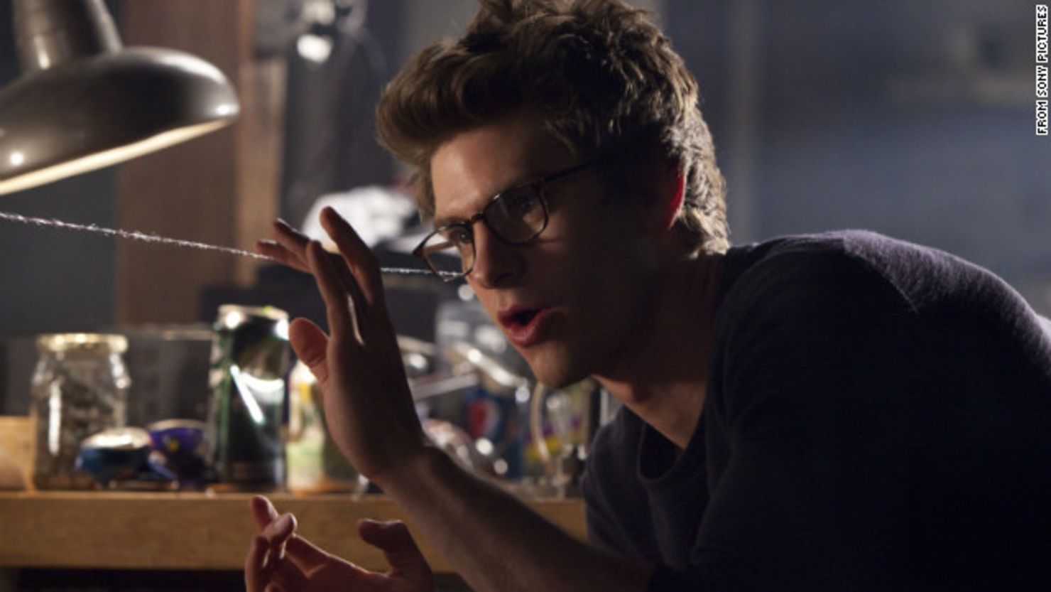 Can you tell whether Peter Parker, as played by Andrew Garfield,  is a nerd?